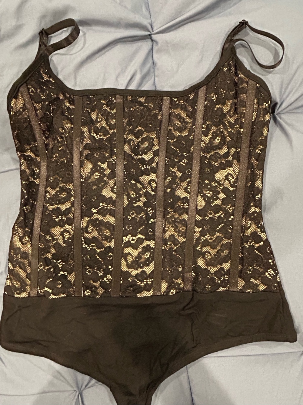 Lulus Deep Love Black Lace Sleeveless Bodysuit - Size S - Picture 2 of 4